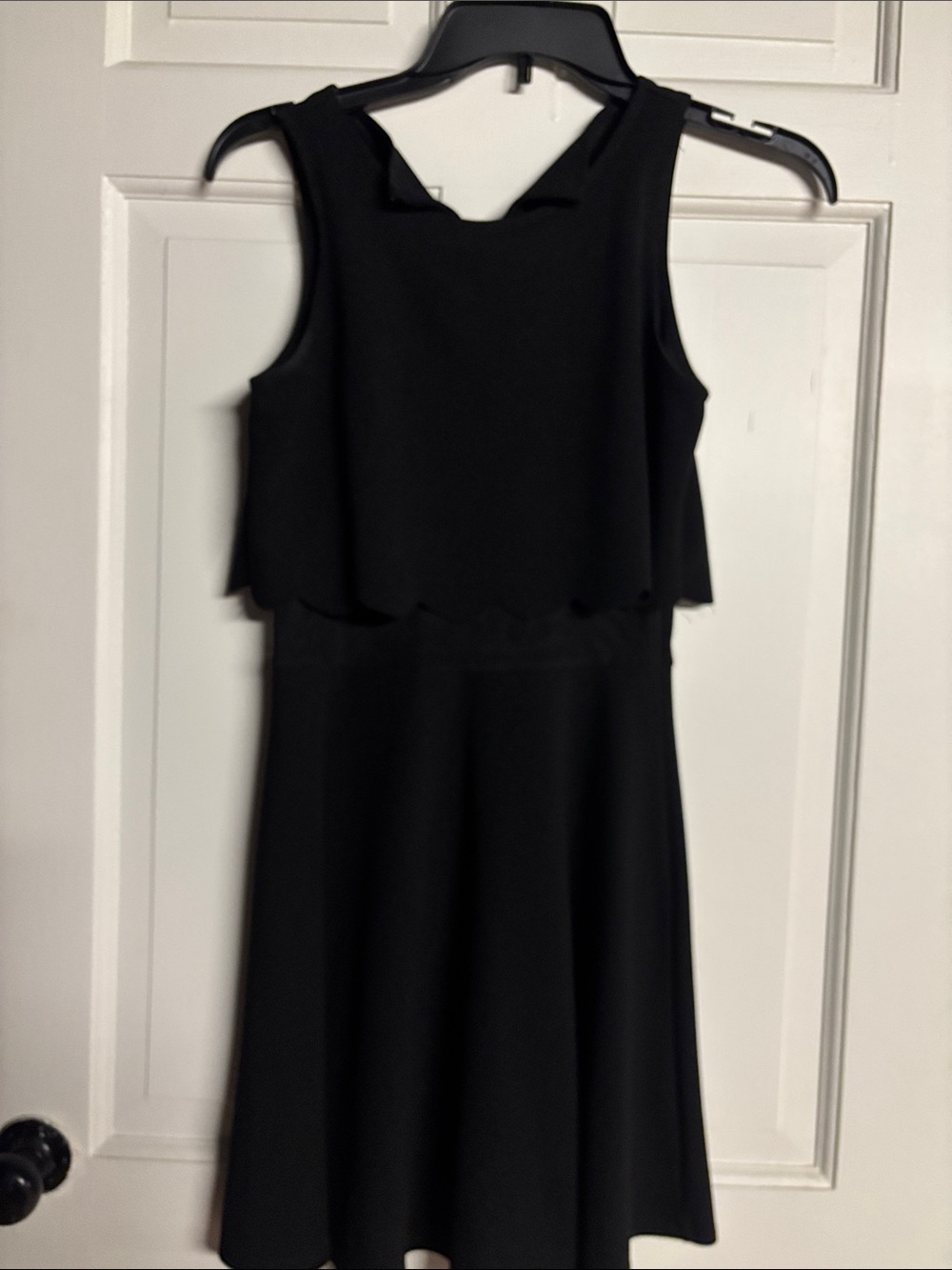 Jump Black Sleeveless Mini Dress with Layered Bodice